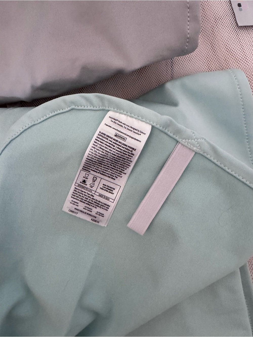 The Ollie World Kids Sleep Sacks - Gray & Mint - Picture 3 of 4